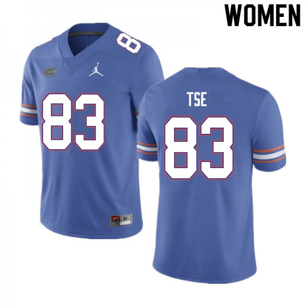 Women #83 Joshua Tse Florida Gators College Football Jersey Blue